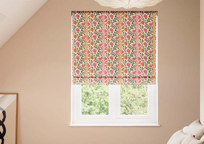 Petal & Block Latika Stripe, Sunset - Roman Blind - Image 3